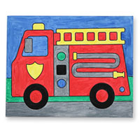 Canvas Creations - Fire Truck