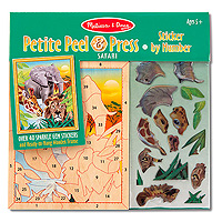 Petite Peel & Press Sticker by Number - Safari