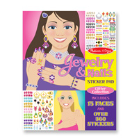Jewelry & Nails Glitter Collection Sticker Pad