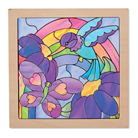 Rainbow Garden See-Through Window Art