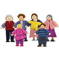 Wooden Doll Family