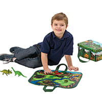 ZipBin Mini Playset with Toys - Dinosaur