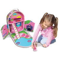 ZipBin Princess Bring Along Doll House Backpack