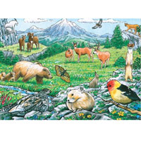 Cobble Hill Habitat Tray Puzzle - Rocky Mountain Wildlife