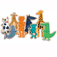 Djeco Wooden Magnetics - Crazy Animals