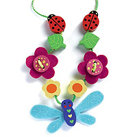 Djeco Flower & Dragonfly Wooden Beads