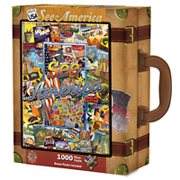 See America Travel America Suitcase Puzzle - 1000 pc