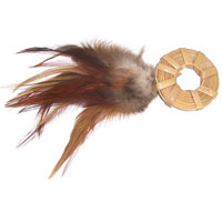 KONG Naturals Straw Ring with Feathers