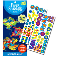Glow-in-the-Dark Paper Spinners Sticker Kit