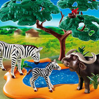 Playmobil Africa - Buffalo with Zebras