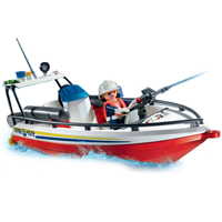 Playmobil Fire Rescue - Fire Boat with Trailer