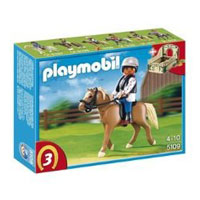 Playmobil Collectible Horses - Haflinger Horse with Rider and Stable