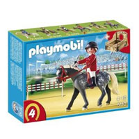 Playmobil Collectible Horses - Trakehner Horse with Equestrienne and Stable
