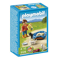 Playmobil Farm - Girl with Cats and Kitten