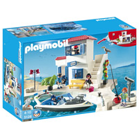 Playmobil Harbor - Harbor Police Station with Speedboat