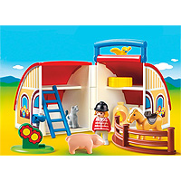 Playmobil 1,2,3 Take Along Barn