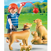 Playmobil Dog Breeds - Golden Retriever with Puppies