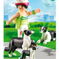 Playmobil Dog Breeds - Border Collies with Puppy