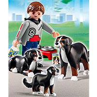 Playmobil Dog Breeds - Mountain Dogs with Puppy