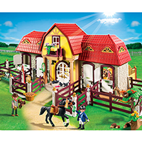 Playmobil Pony Ranch - Large Horse Farm with Paddock