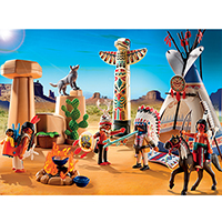 Playmobil Western - Native American Camp with Totem Pole