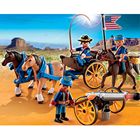 Playmobil Western - Horse-Drawn Carriage with Cavalry Rider