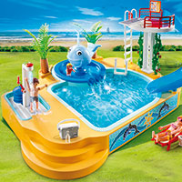 Playmobil Camping - Children's Pool with Whale Fountain