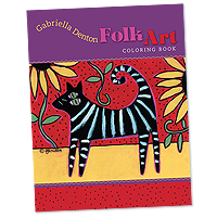 Gabriella Denton Folk Art Coloring Book