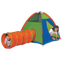 Hide Me Tent & Tunnel - Green & Orange