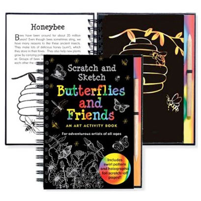 Scratch & Sketch Activity Book - Butterflies and Friends