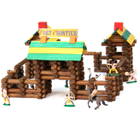 Frontier Logs - 300 Pieces with 20 Pc Action Figures