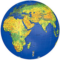 27 inch Inflatable Topographical Globe