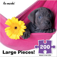 Puppy in Hammock 200 Large Piece Puzzle