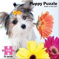 Puppy with Daisies 250 Piece Puzzle