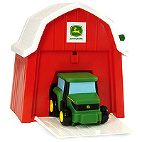 John Deere Musical Tractor in the Barn