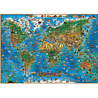 Dino's Illustrated Map of Prehistoric World