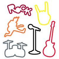 RockBandz SillyBandz Shapes - 24 pc