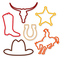 Western SillyBandz Shapes - 24 pc