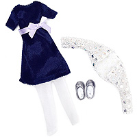 Lottie Blue Velvet Outfit