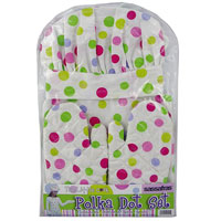 Kid's Polka Dots Chef's Hat, Apron & Mits