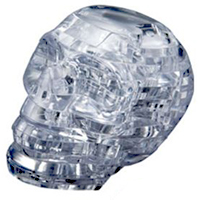 3D Crystal Puzzle - Clear Skull