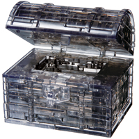 3D Crystal Puzzle - Black Treasure Chest