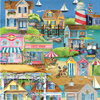 Pastime Puzzles Village By The Sea - 500 pc