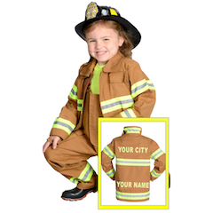 Personalized Jr. Firefighter Suit - Tan