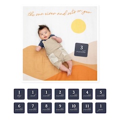 Baby's First Year Blanket & Card Set - Sunrise