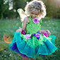 Fairy Blooms Deluxe Dress Green with Wings - Small