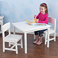 Aspen Table & Two Chair Set - White