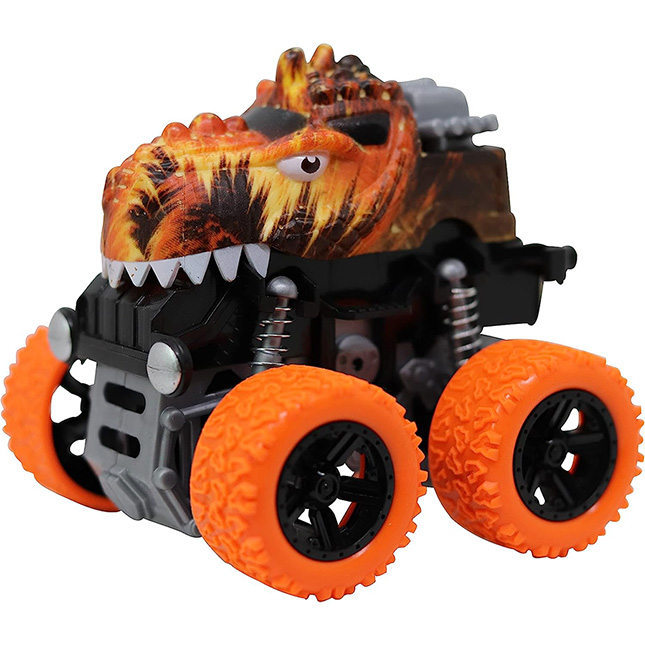 Monster Trucks - 2 Dinosaur Trucks + 2 Toy Dinosaurs