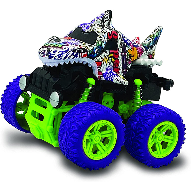 2 PK Mini Shark Off Road with 360 Tumble - - Fat Brain Toys