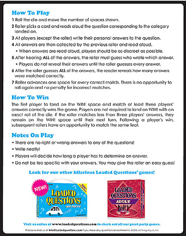 Loaded Questions - - Fat Brain Toys